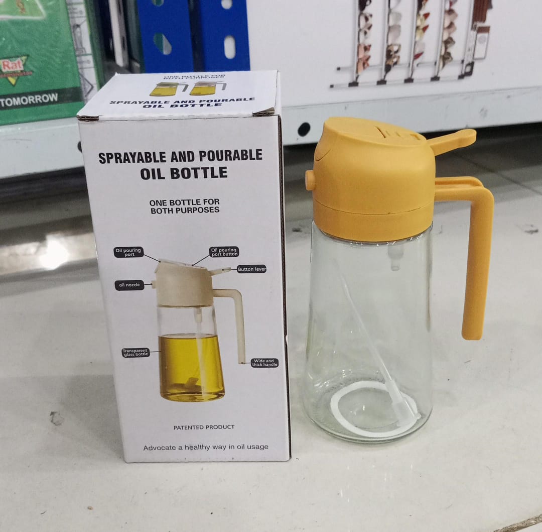 Glass Oil Sprayer & Dispenser 2 in 1 Look and Took